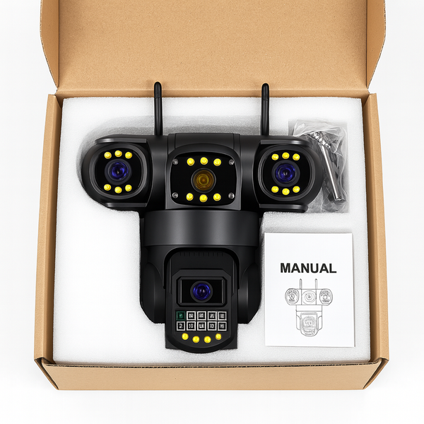 IP камера 4G, 3 об&rsquo;єктиви 5+5+5 Мп, додаток V380/V380Pro V380 фото