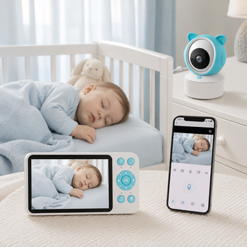 Wi-Fi відеоняня Baby Monitor C8 з монітором 5", датчиком плачу, руху та термометром C8 фото